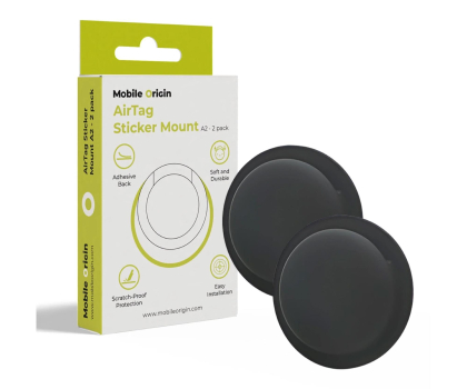 Akcesoria GSM i GPS Mobile Origin Airtag Sticker Mount A2 2 pack black MO-ATS-BLK